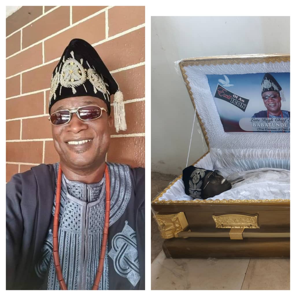 ELEREWE FAMILY CONFIRMS BODY OF HIGH CHIEF BABATUNDE ILORI WAS INTACT, COMMENDS FMC OWO MORTUARY